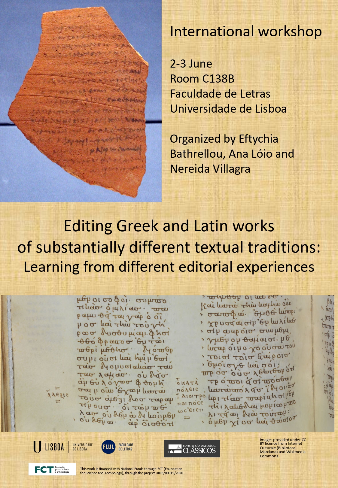 cartaz workshop editing greek 2 3 june 2022